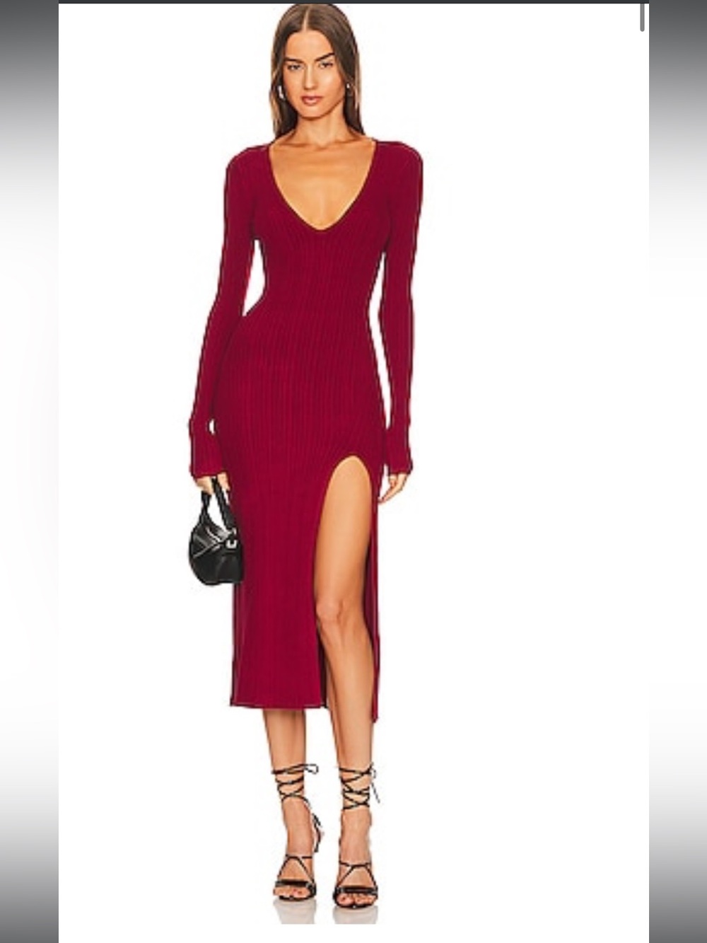 x REVOLVE Variegated Rib Long Sleeve Bodycon Dress in Red
MICHAEL COSTELLO
